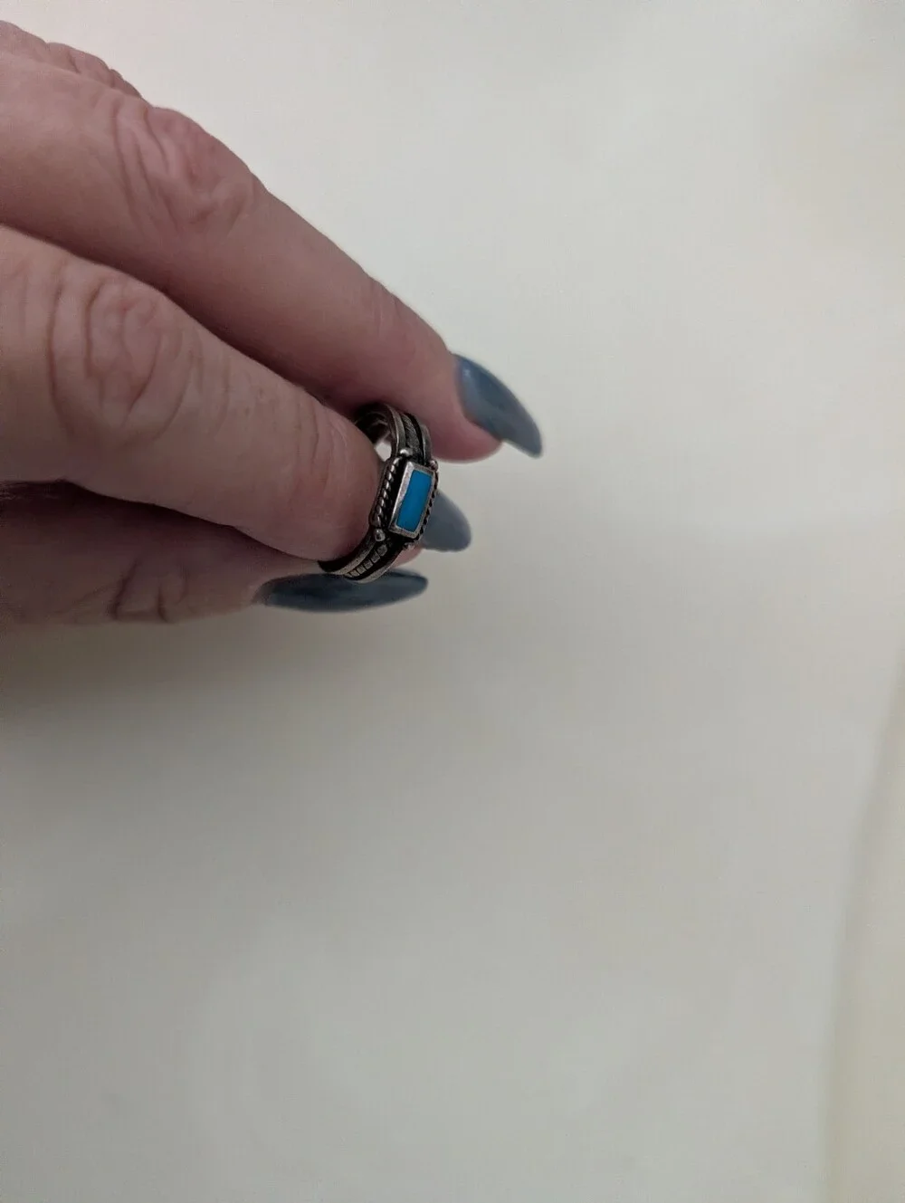 Southwest Turquoise Sterling Silver Ring Size 5.5